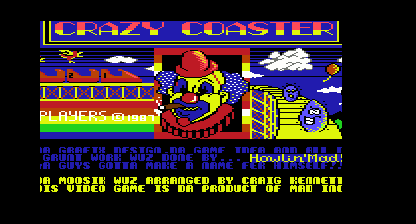 Crazy Coaster Title Screen